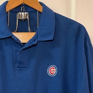 Men's Chicago Cubs Print-Ons 100% Cotton Short Sleeve Polo Shirt Size XL